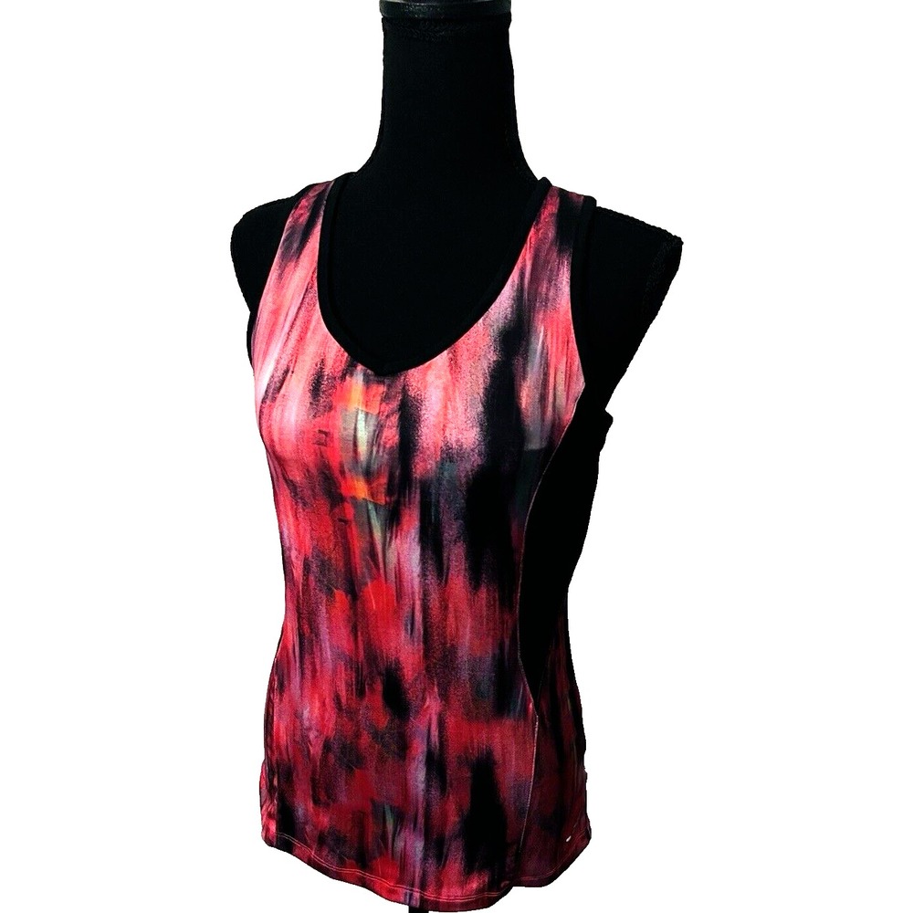 BCG Abstract Sleeveless Activewear Tank Top Colorful Small Atheleisure Sporty